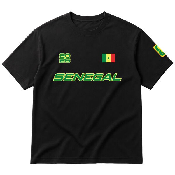Senegal 2026 Oversize Tişört S - Siyah