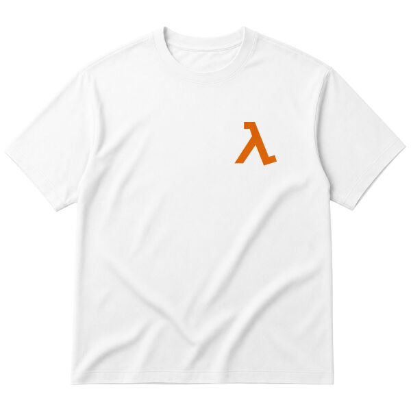 Half-Life Lambda Oversize Tişört M - Beyaz