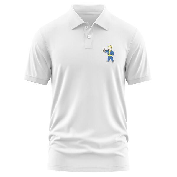 Vault Boy Polo Tişört S - Beyaz