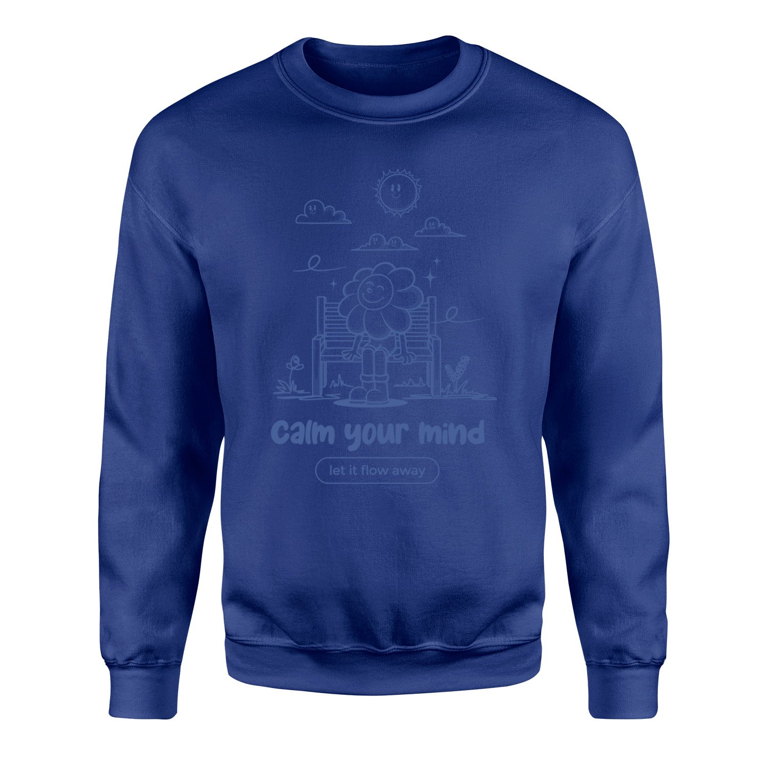 Calm Your Mind Sweatshirt S - İndigo Mavisi