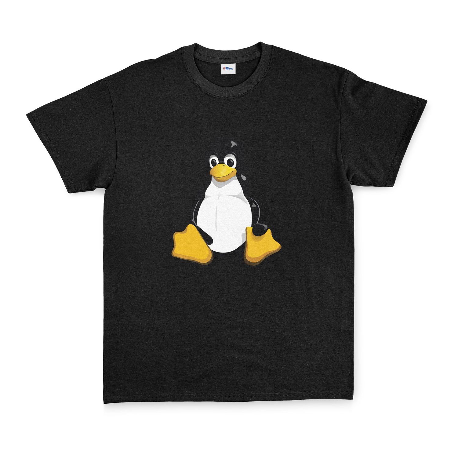 Linux Tux Tişört XXL - Siyah