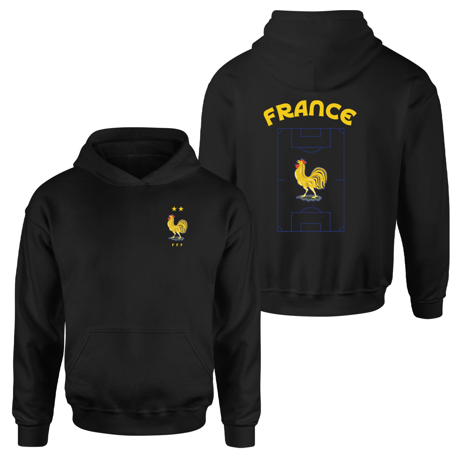 Fransa Dünya Kupası 2026 Hoodie XXL - Siyah