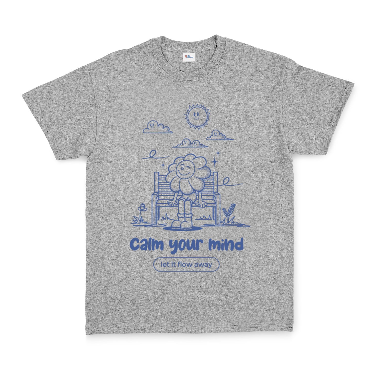Calm Your Mind Tişört XXL - Gri