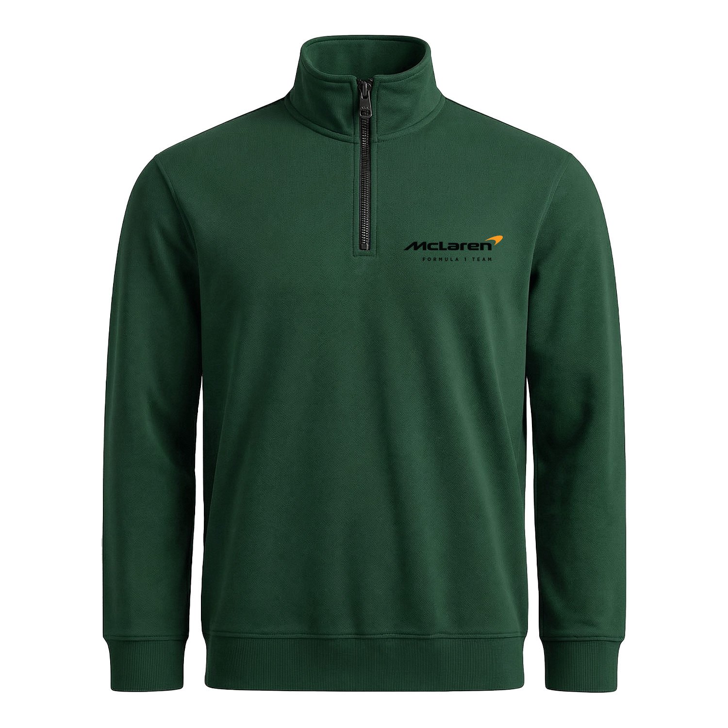 McLaren Racing Yarım Fermuarlı Sweatshirt XL - Nefti Yeşili