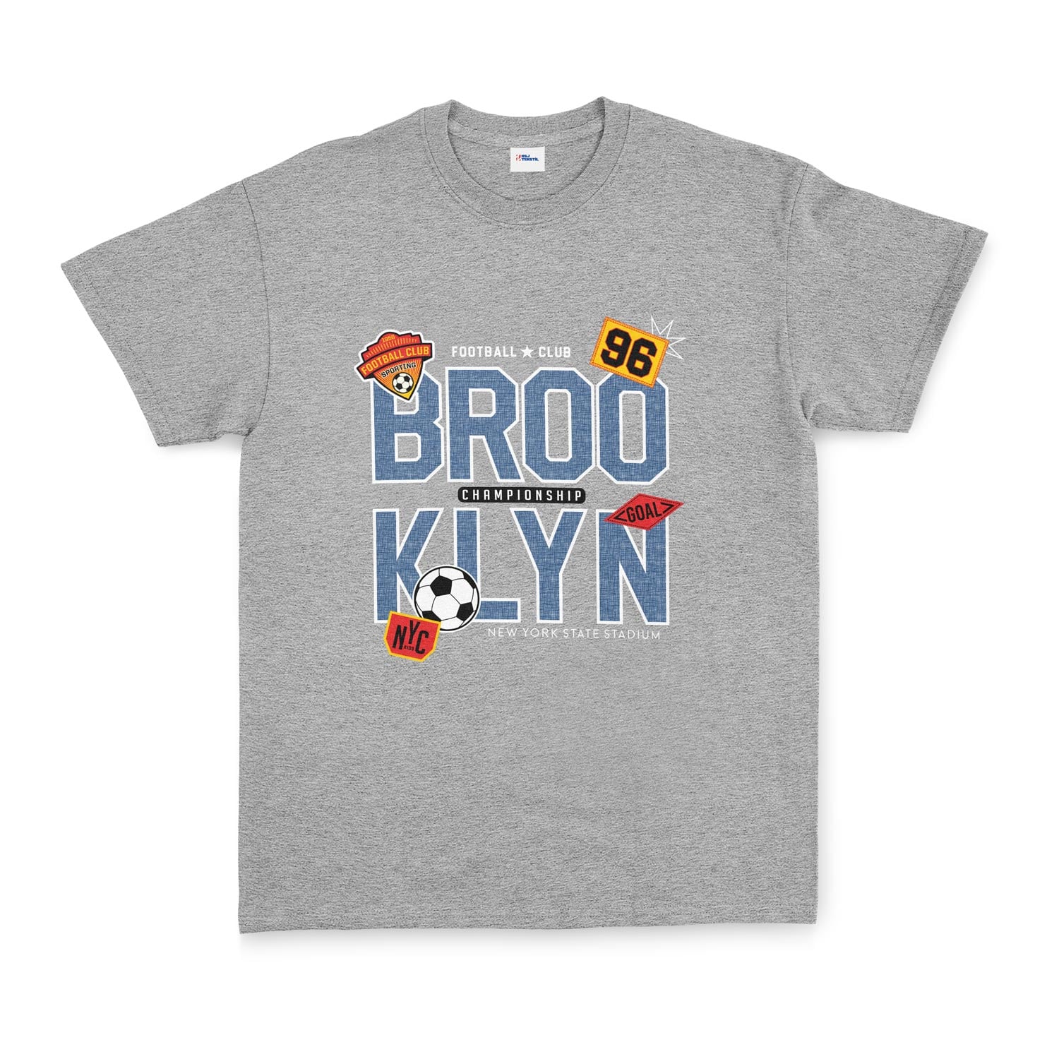 BROOKLYN 96 Championship Tişört S - Gri