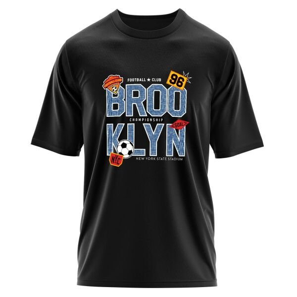 BROOKLYN 96 Championship Oversize Tişört S - Siyah