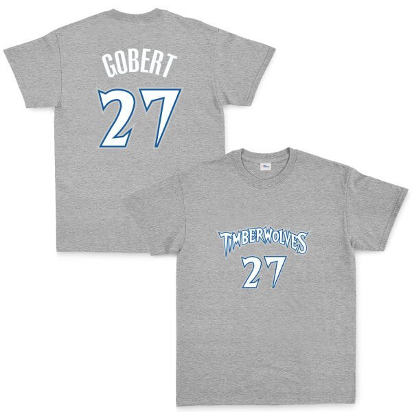 Rudy Gobert Minnesota 27 Forma Tişört S - Gri