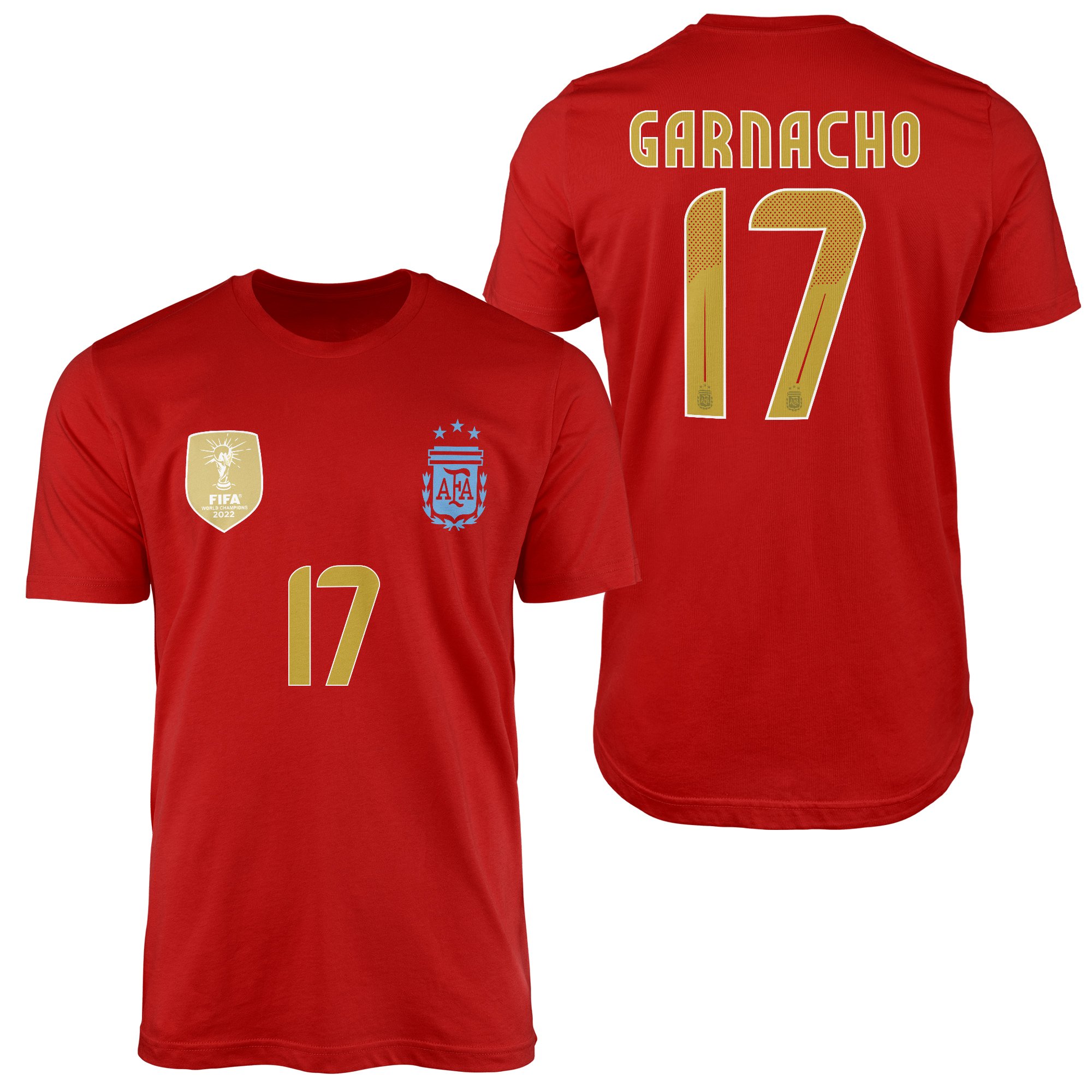 Alejandro Garnacho | Arjantin Copa America 2024 Forma Tişört XL - Kırmızı