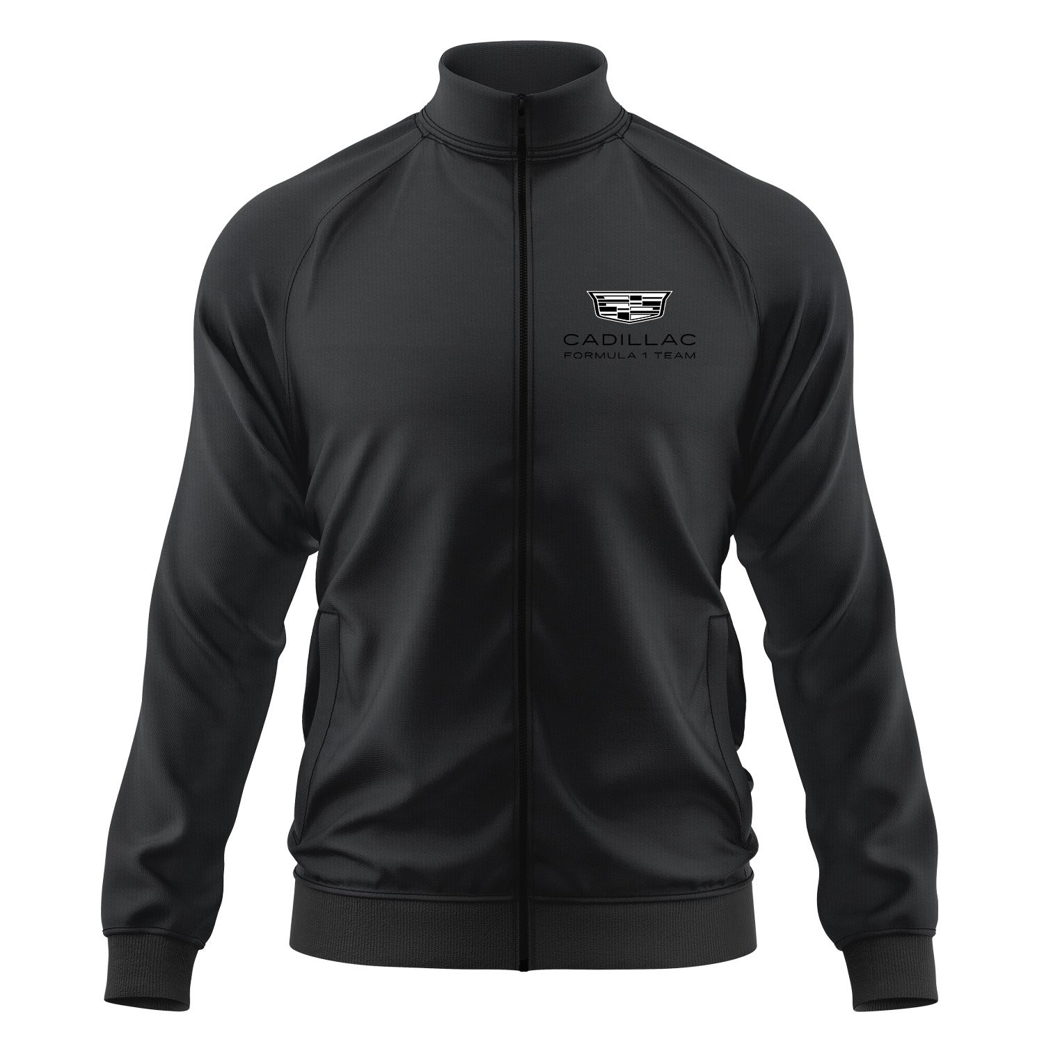 Cadillac Fermuarlı Sweatshirt XL - Siyah