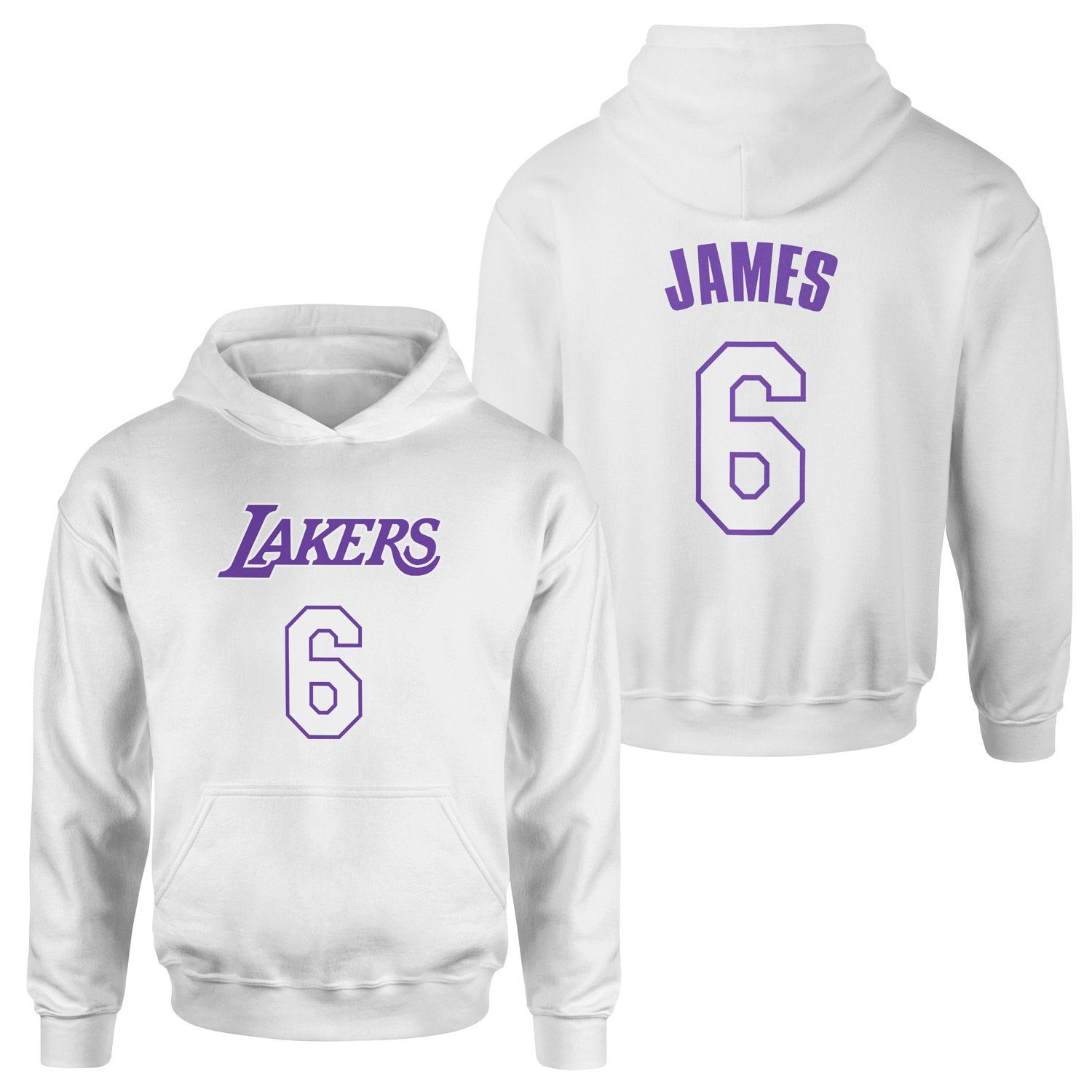 LeBron James 6 Lakers Forma Hoodie L - Beyaz