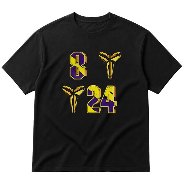 8-24 Kobe Bryant Oversize Tişört XL - Siyah