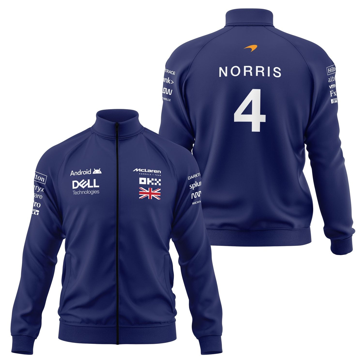 Lando Norris | Driver Edition Fermuarlı Sweatshirt M - İndigo Mavisi
