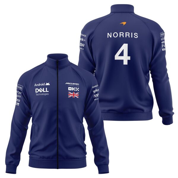 Lando Norris | Driver Edition Fermuarlı Sweatshirt M - İndigo Mavisi