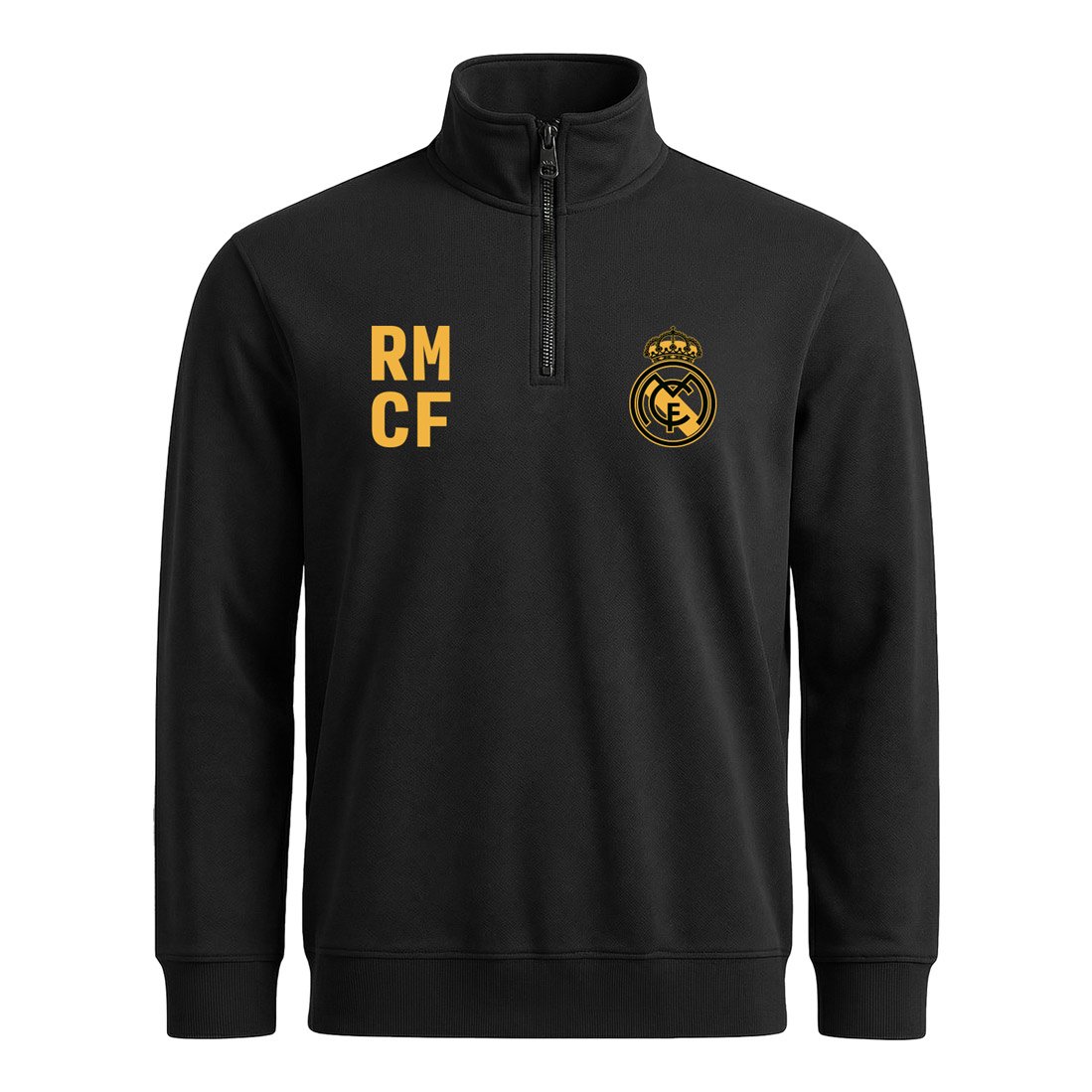 Real Madrid Madridista Edition RMCF Yarım Fermuarlı Sweatshirt XL - Siyah