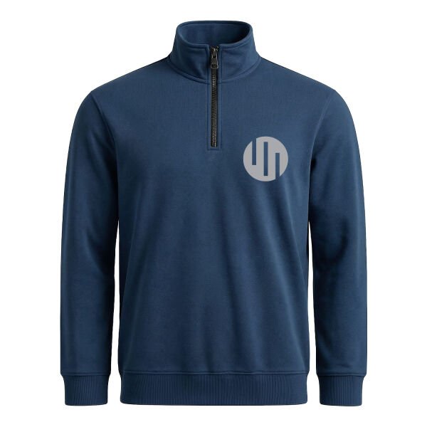Viltrumite Superior Yarım Fermuarlı Sweatshirt L - İndigo Mavisi