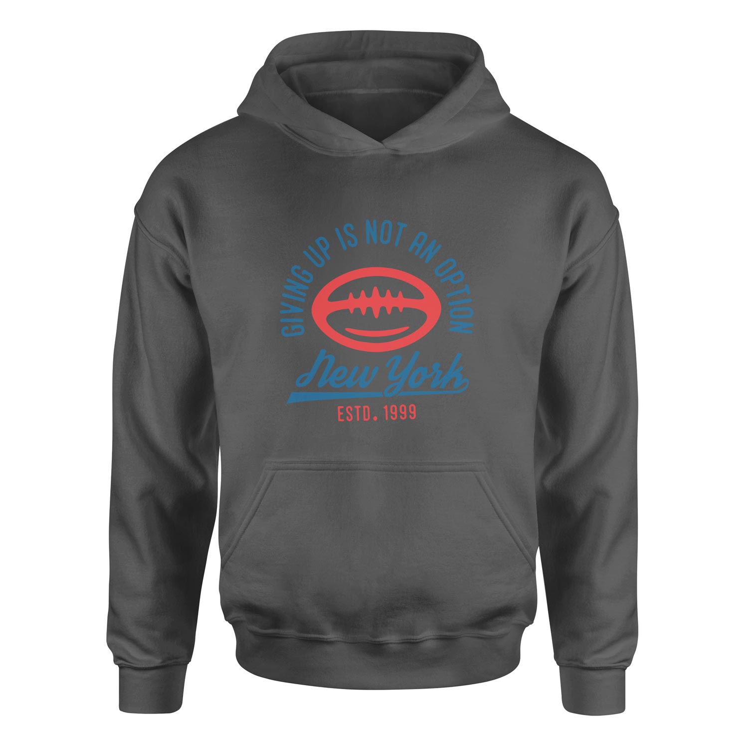 Giving Up Is Not An Option Hoodie XXL - Füme