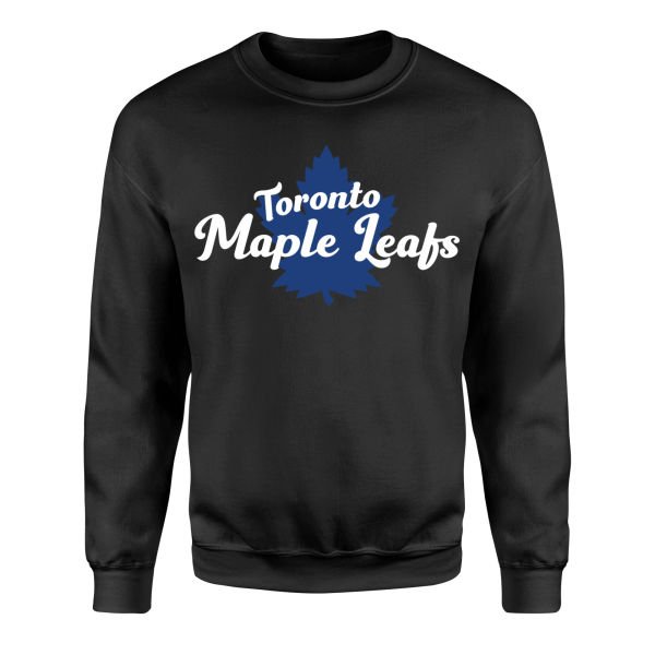 Toronto Maple Leafs Script Sweatshirt M - Siyah