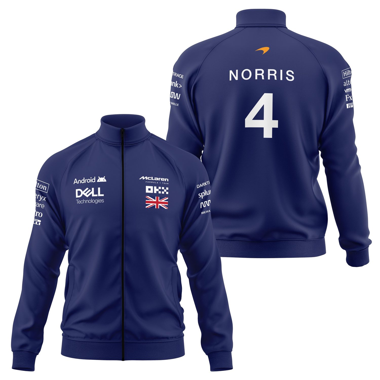 Lando Norris | Driver Edition Fermuarlı Sweatshirt XL - İndigo Mavisi