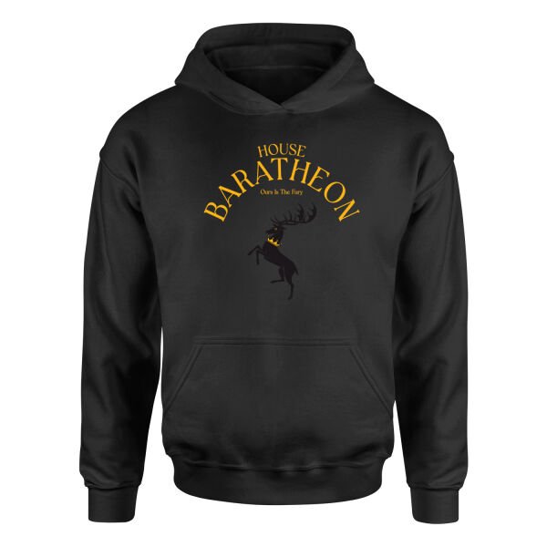 House Baratheon Hoodie L - Siyah