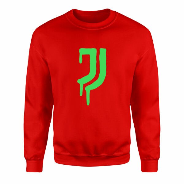 Juventus Acid Green Sweatshirt XL - Kırmızı