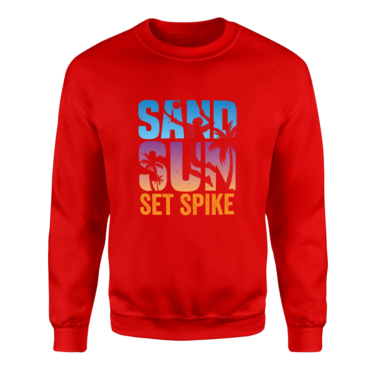 Sand Sun Set Spike Sweatshirt L - Kırmızı