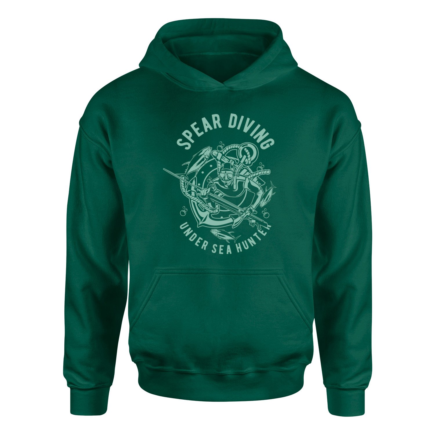 Spear Diving Zıpkıncılık Hoodie L - Nefti Yeşili