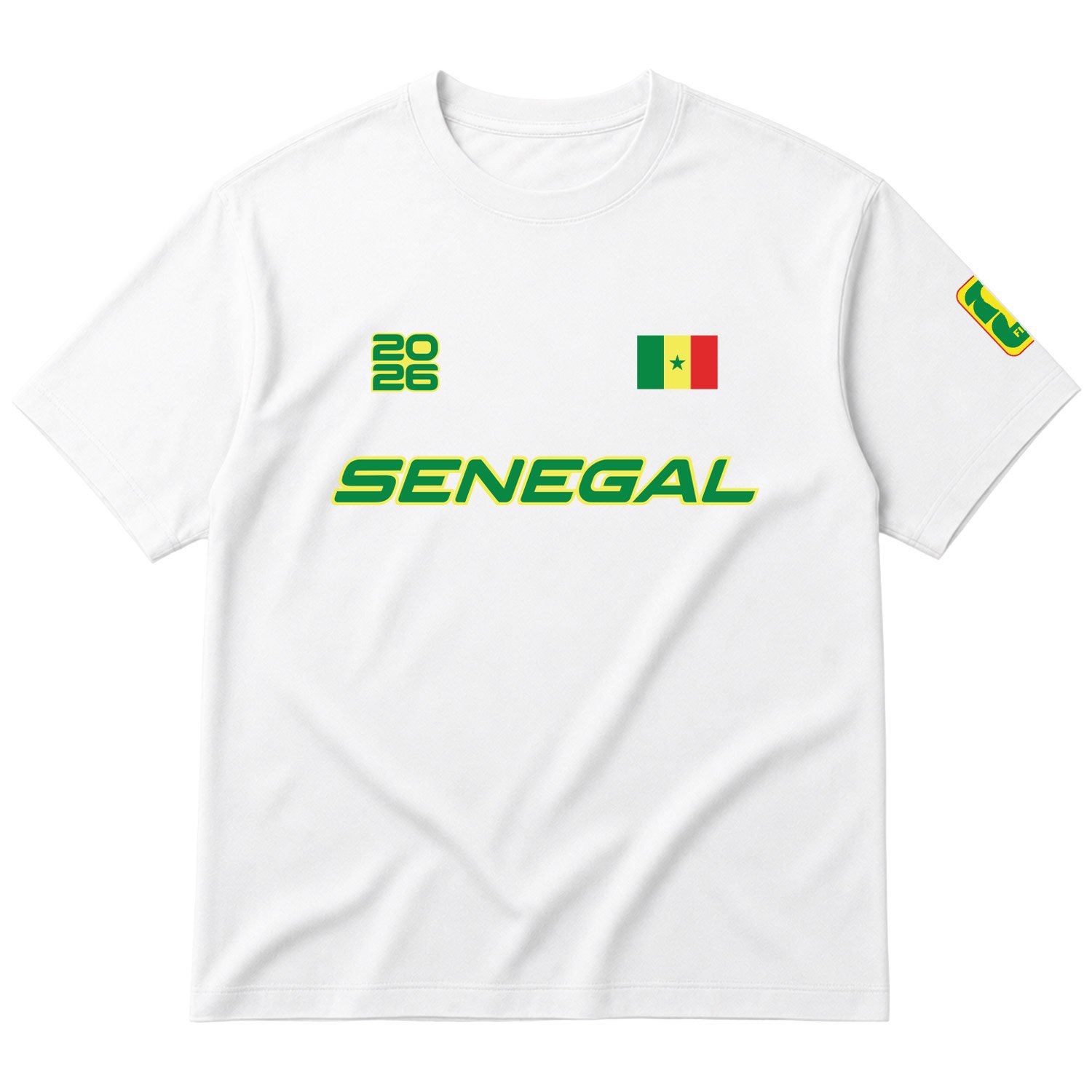 Senegal 2026 Oversize Tişört M - Beyaz