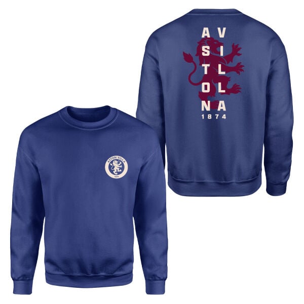 Aston Villa 1874 Heritage Sweatshirt XL - İndigo Mavisi