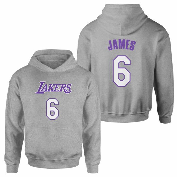 LeBron James 6 Lakers Forma Hoodie XXL - Gri