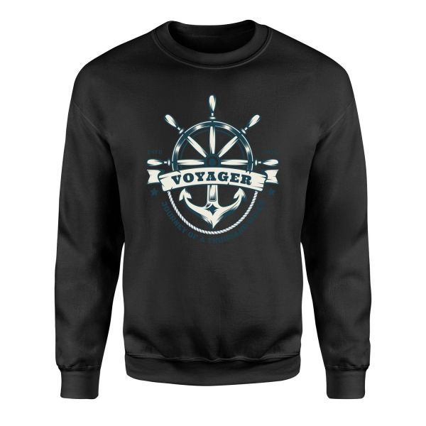 Voyager Denizci Sweatshirt S - Siyah