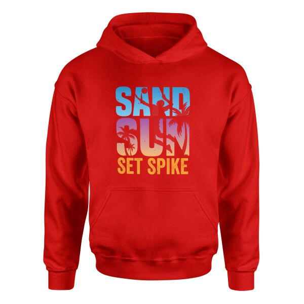 Sand Sun Set Spike Hoodie M - Kırmızı