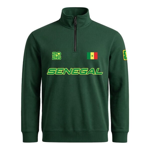 Senegal 2026 Yarım Fermuarlı Sweatshirt