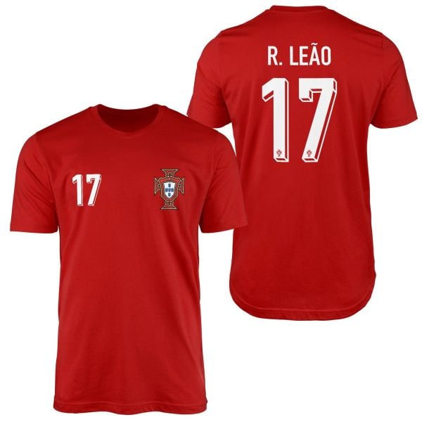Rafael Leão | Portekiz 24 Forma Tişört XL - Kırmızı
