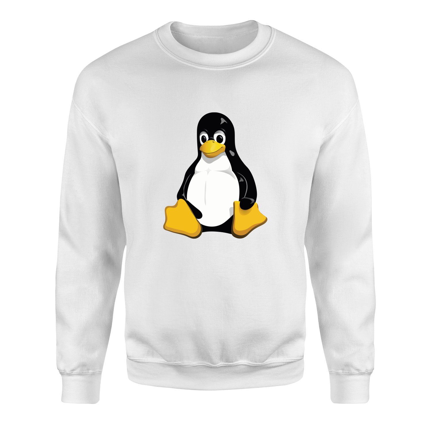 Linux Tux Sweatshirt XL - Beyaz