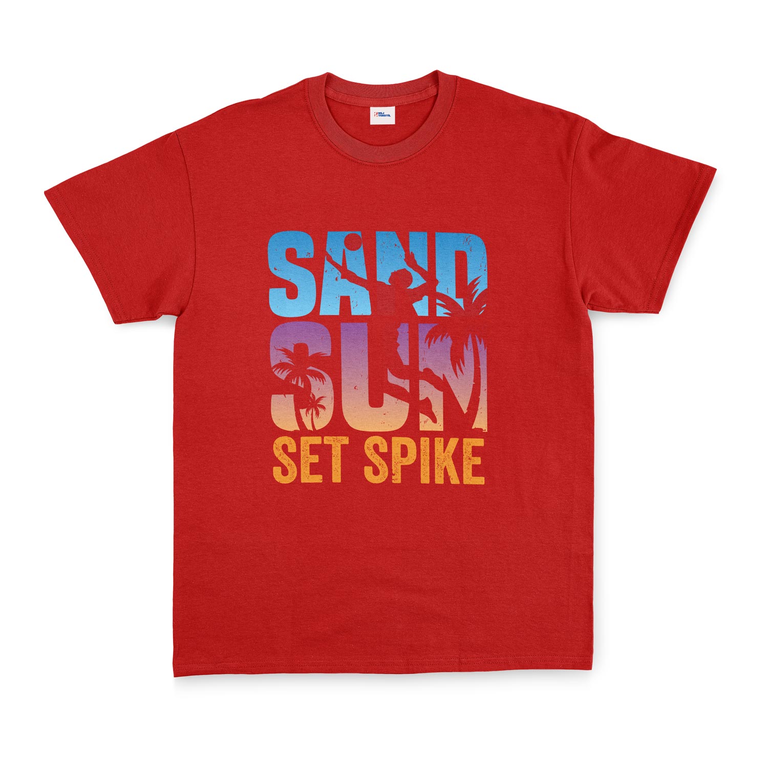 Sand Sun Set Spike Tişört M - Kırmızı