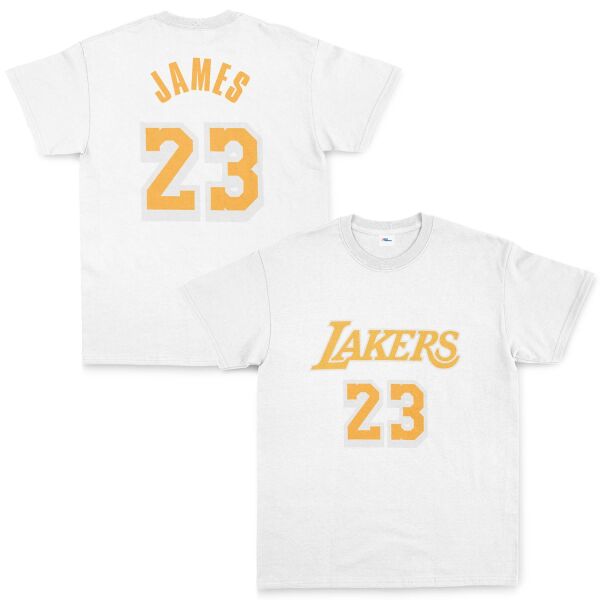 LeBron James 23 Lakers White Tişört M - Beyaz