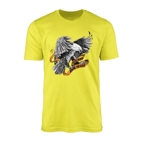 Live to Ride, Ride to Live Tişört XL - Sarı
