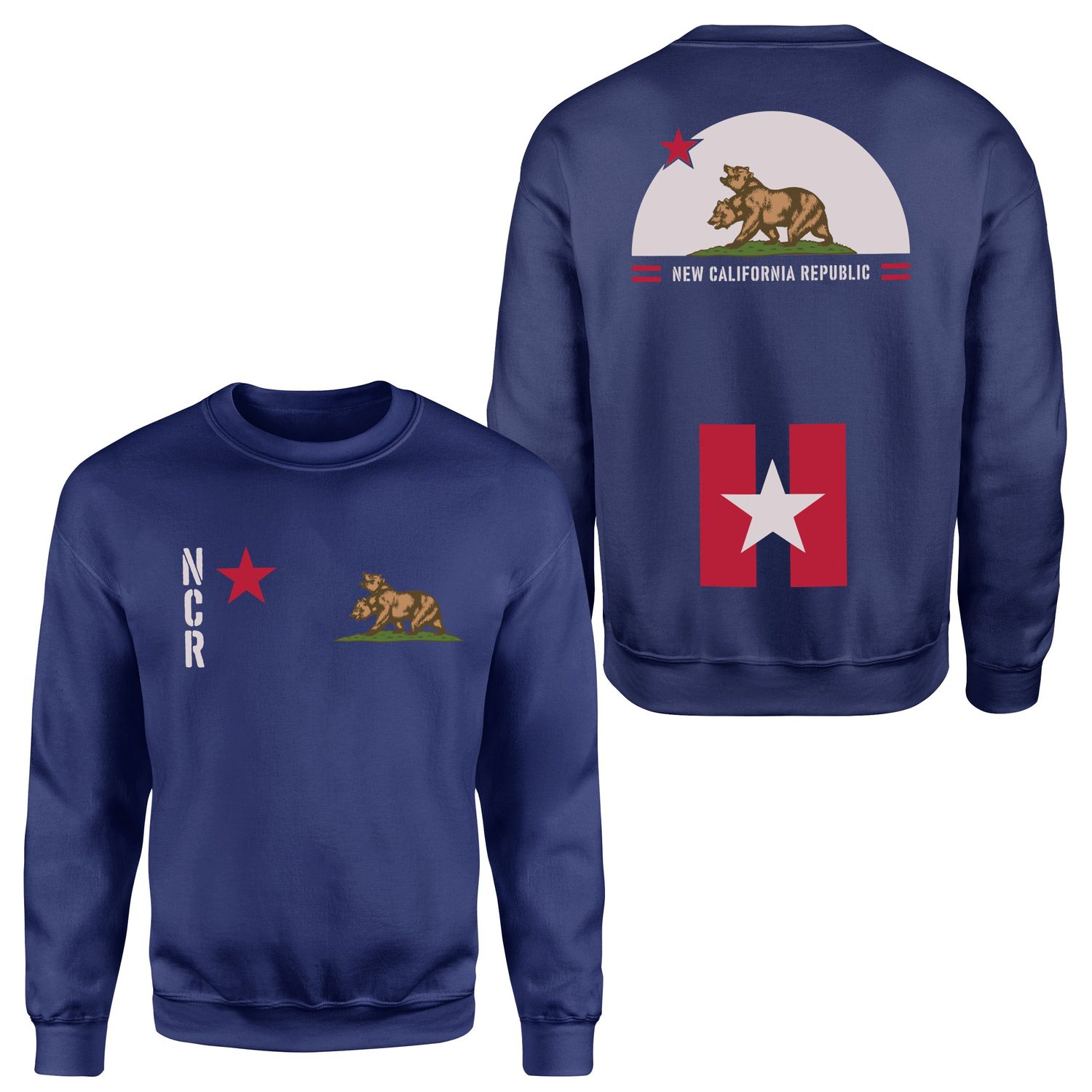 New California Republic NCR Star Edition Sweatshirt M - İndigo Mavisi