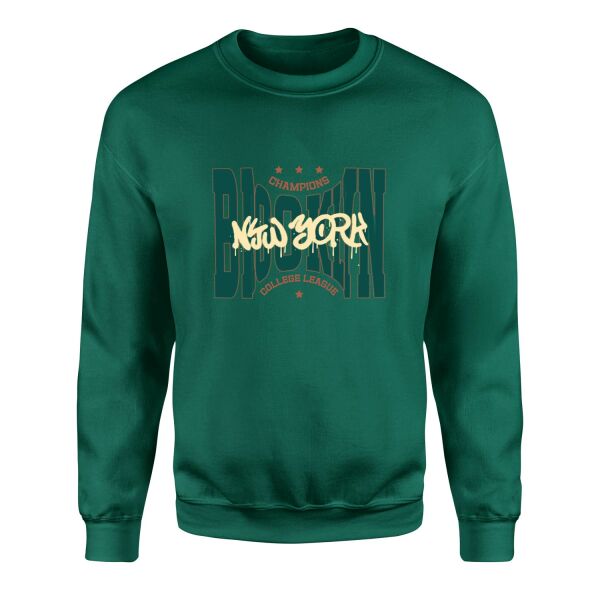 Brooklyn Bulged CCL Sweatshirt L - Nefti Yeşili