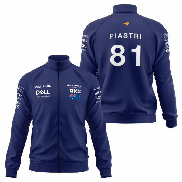 Oscar Piastri | Driver Edition Fermuarlı Sweatshirt S - İndigo Mavisi