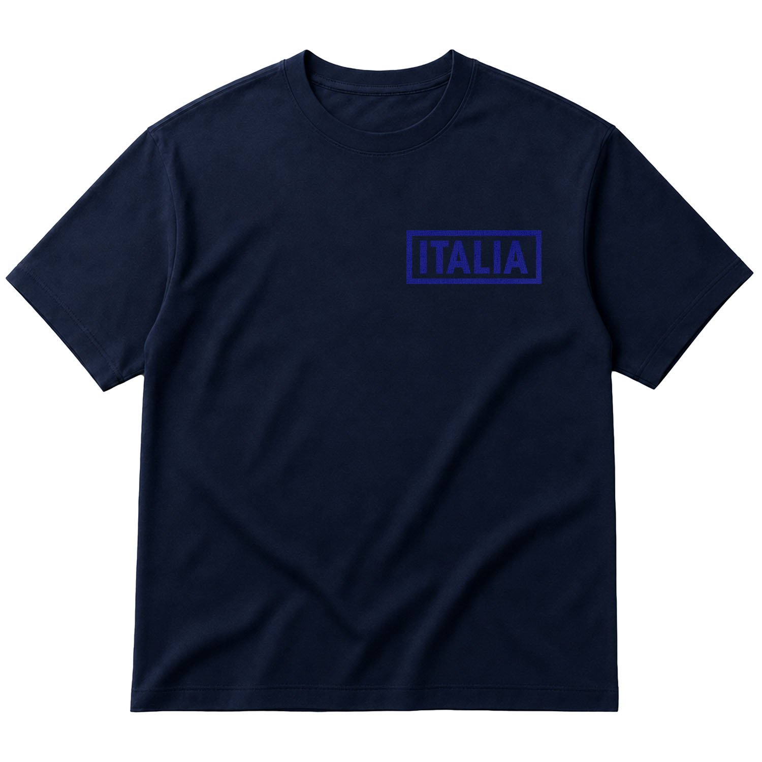 Italia Oversize Tişört XL - İndigo Mavisi