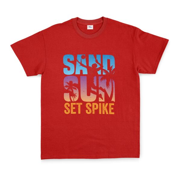 Sand Sun Set Spike Tişört L - Kırmızı