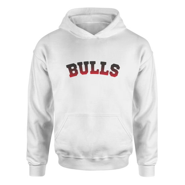 Bulls Arch Hoodie M - Beyaz