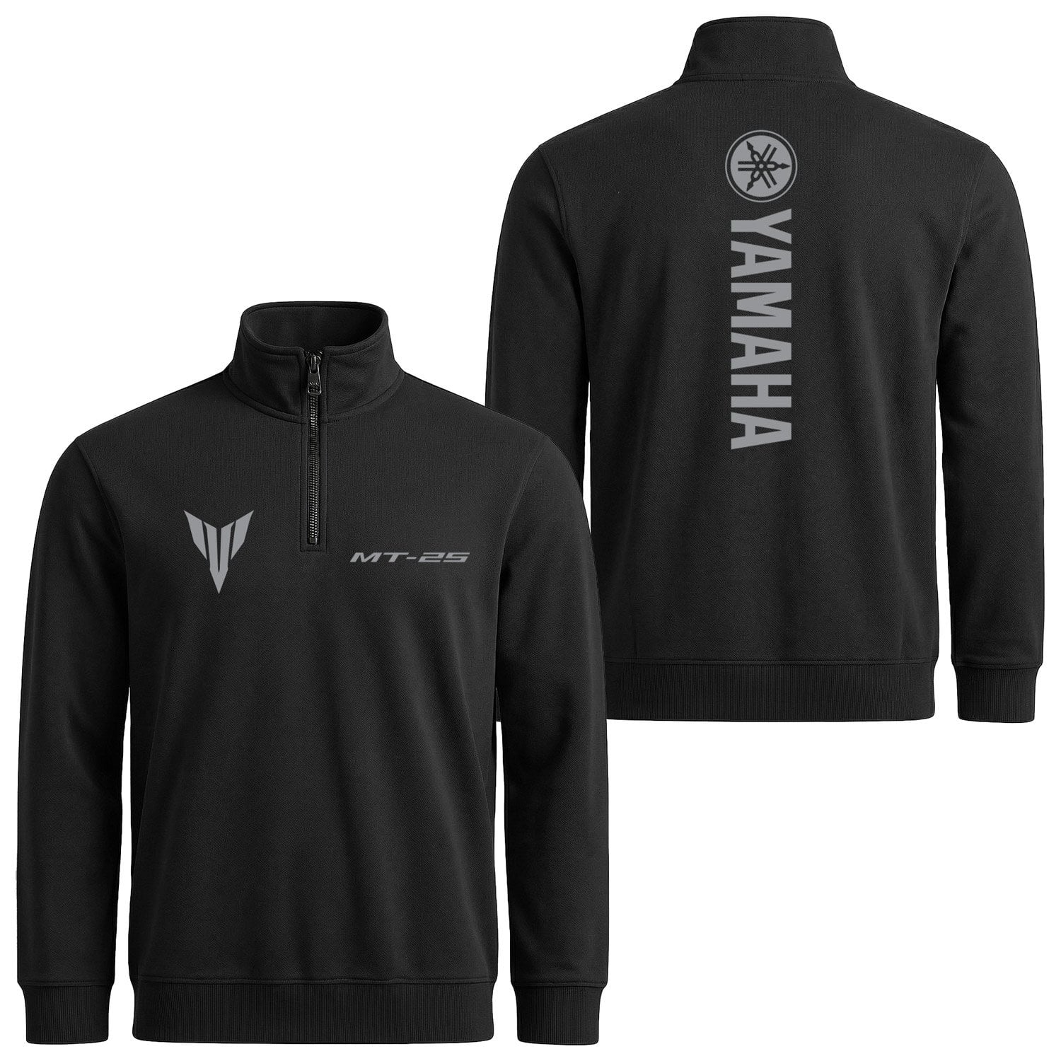 Yamaha MT25 Yarım Fermuarlı Sweatshirt M - Siyah | OUTLET