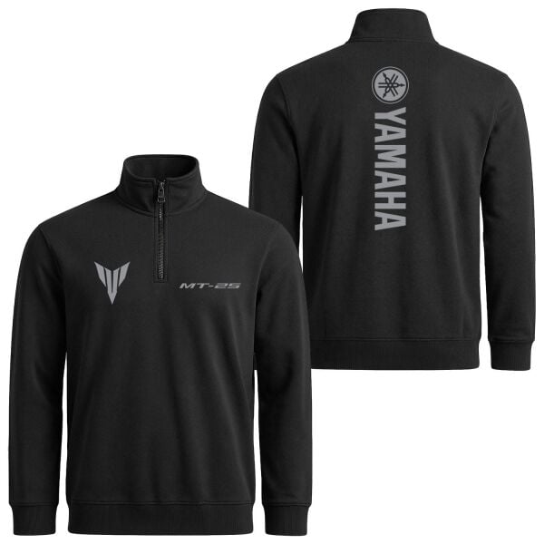 Yamaha MT25 Yarım Fermuarlı Sweatshirt M - Siyah | OUTLET