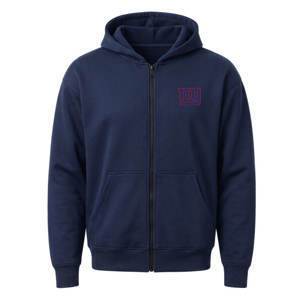 New York Giants Fermuarlı Kapüşonlu Sweatshirt