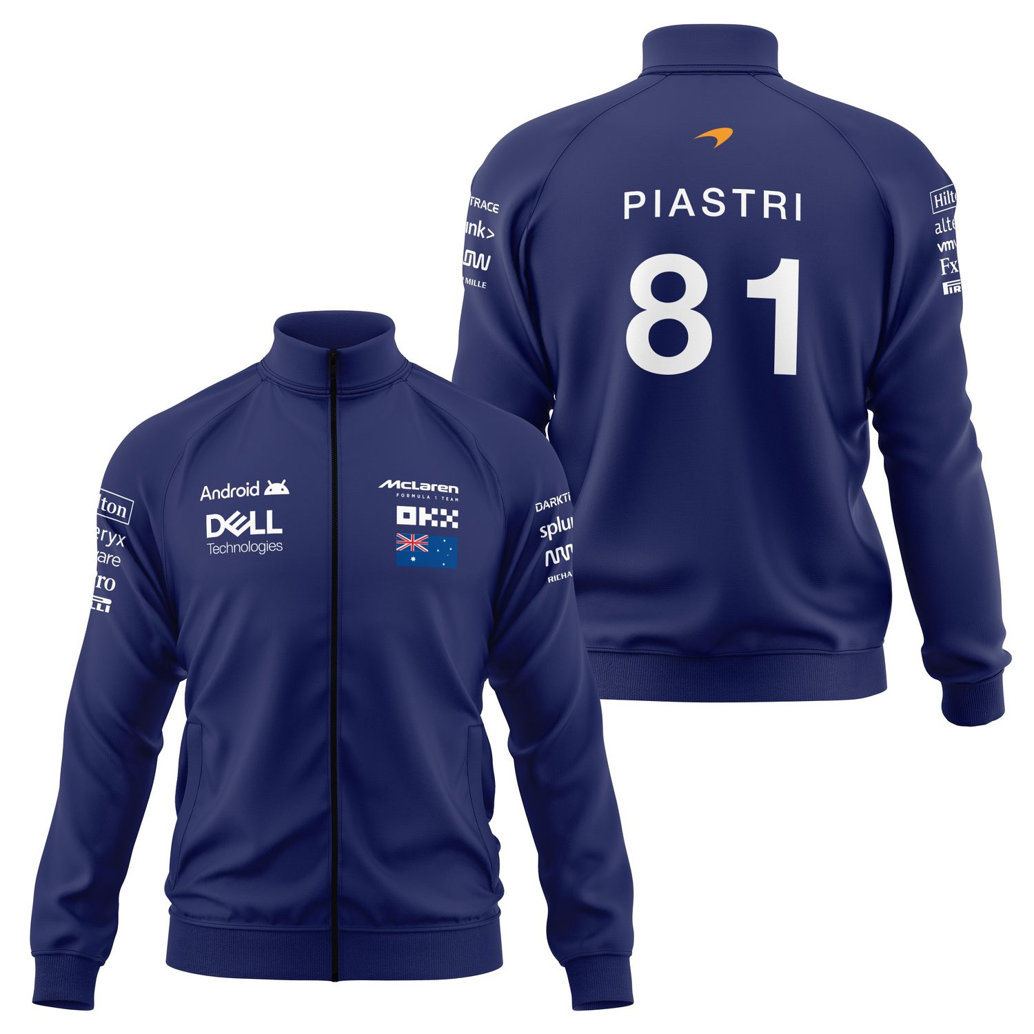 Oscar Piastri | Driver Edition Fermuarlı Sweatshirt L - İndigo Mavisi