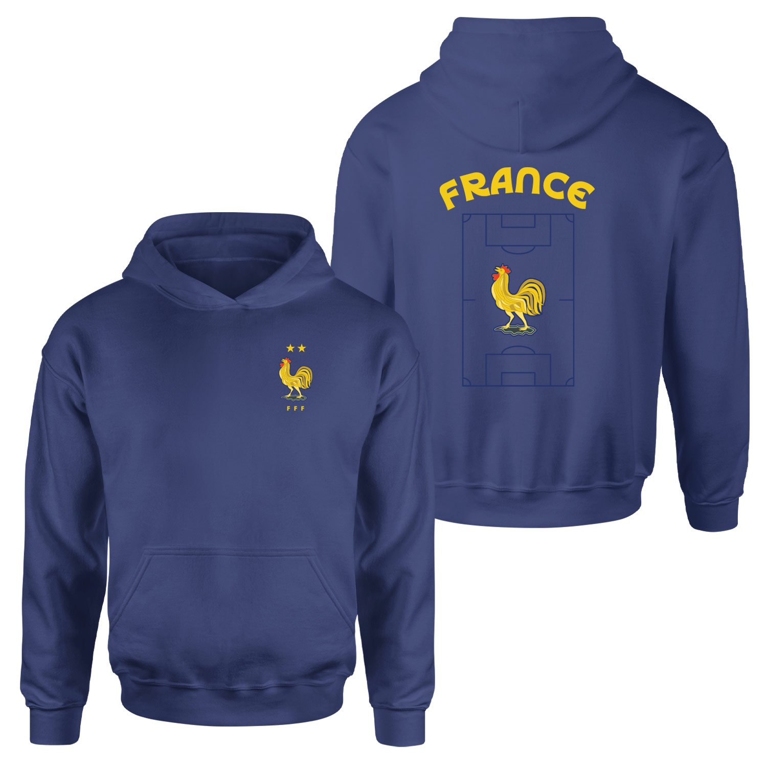 Fransa Dünya Kupası 2026 Hoodie M - İndigo Mavisi
