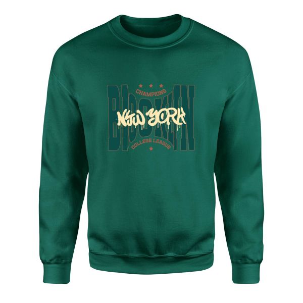 Brooklyn Bulged CCL Sweatshirt XL - Nefti Yeşili