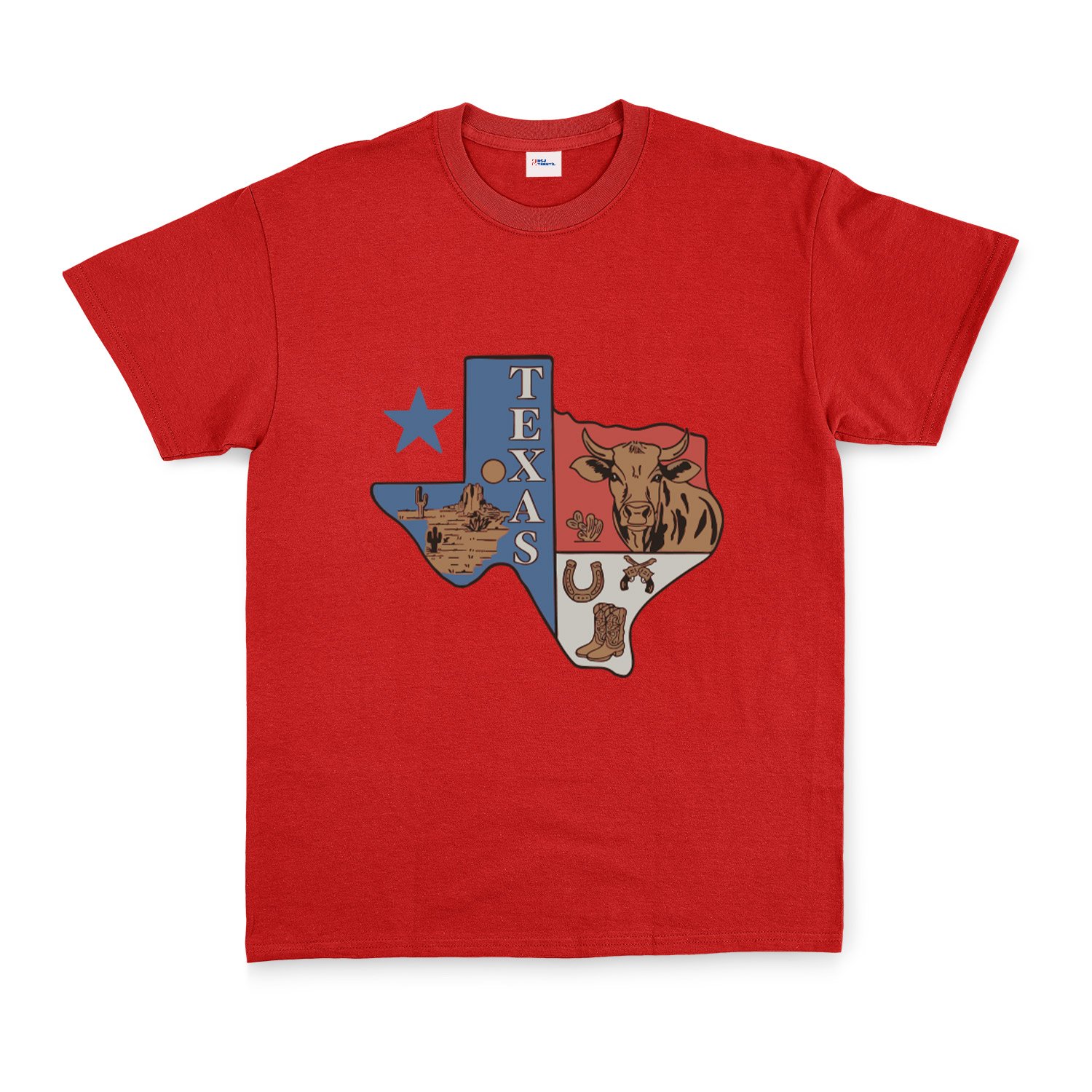 Texas USA Tişört L - Kırmızı